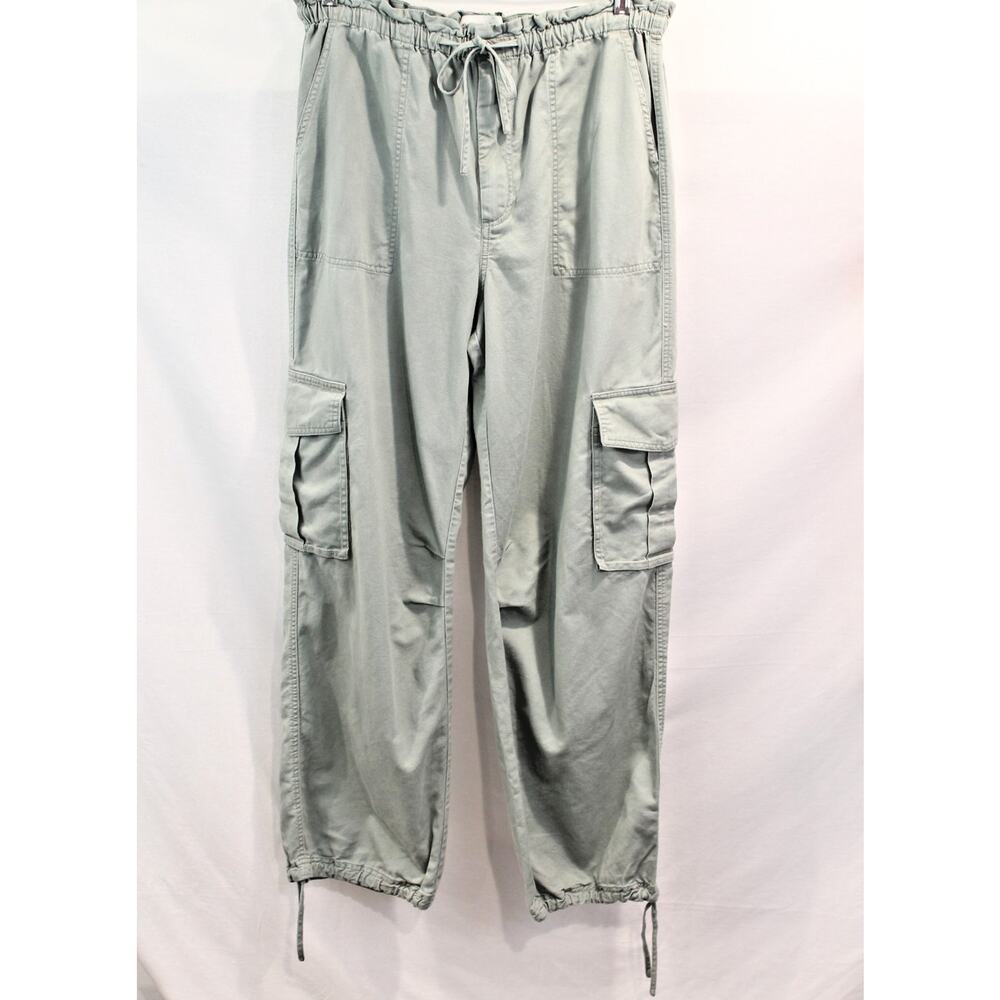 Abercrombie & Fitch Cargo Pants Womens size M Green Elastic Drawstring Waist